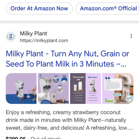 Milky Plant Nut Milk Maker in White - Picture 5 of 5